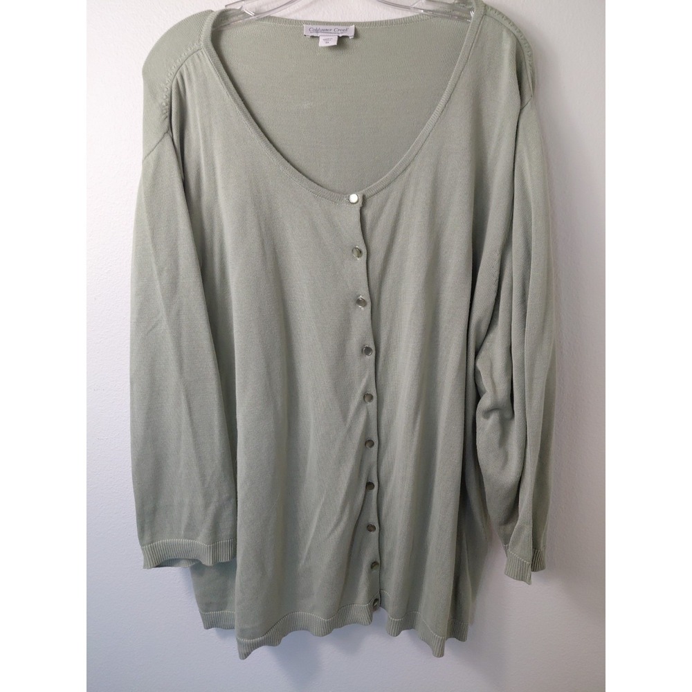 Coldwater Creek Sweater Womens Sz 3X Button Up Cotton Blend Cardigan